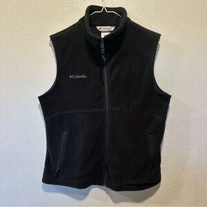Columbia Black Zip-Up Fleece Vest
